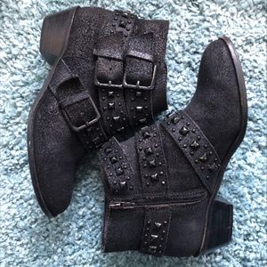 Sole Society Harley Studded Leather Booties